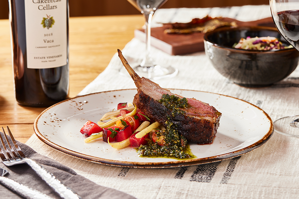 FENNEL AND CORIANDER CRUSTED LAMB CHOPS WITH ORANGE-MINT GREMOLATA